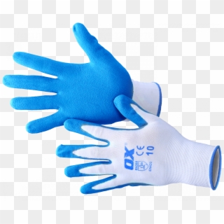 Ox Polyester Lined Nitrile Glove , Png Download - Glove, Transparent Png