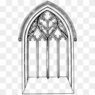 Church Window Gothic Architecture - Church Window Clipart, HD Png Download