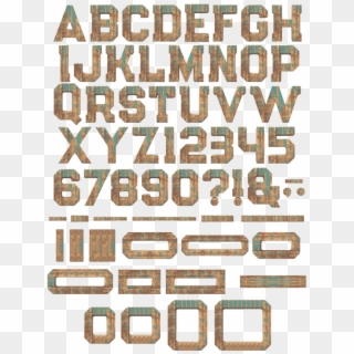 Grunge Wood Font - Letters And Numbers, HD Png Download