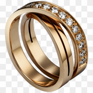 Gold Ring With White Diamonds Png Clipart - Best Gold Jewellery Png, Transparent Png