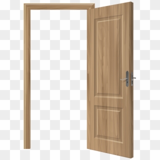 Open Wooden Door Png Clip Art - Open Wooden Door Png, Transparent Png