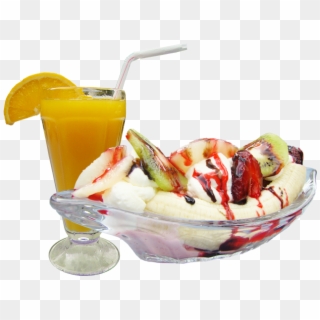 Fruit Salad With Ice Cream Png - Fruit Ice Cream Png, Transparent Png