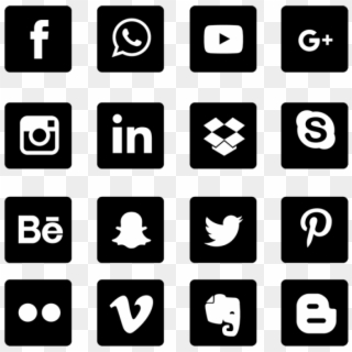 640 X 640 77 - Social Media Icons Grey Png, Transparent Png