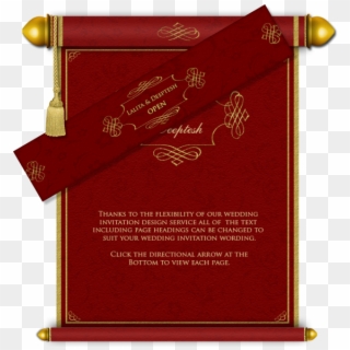 Royal Scroll Png - Wedding Card Designs In Pakistan, Transparent Png