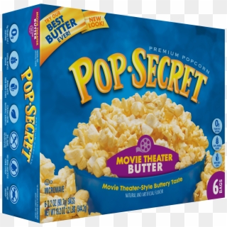 Pop Secret Movie Theater Butter Microwave Popcorn,, HD Png Download