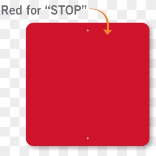 Red Color Plain Square Learn More - Stop Sign Red Color, HD Png Download