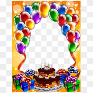 Cake Happy Birthday Frame Png, Transparent Png