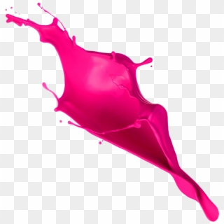Flying Paint Png - Ink Splash Png Pink, Transparent Png