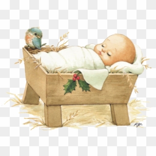 Baby Jesus Png Pic - Baby Jesus In A Manger, Transparent Png
