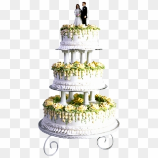 Wedding Cake Png Clip Art - Flower Wedding Cake Png, Transparent Png