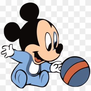 Baby Mickey And Ball Clipart Png - Dibujos De Mickey Mouse Bebe, Transparent Png