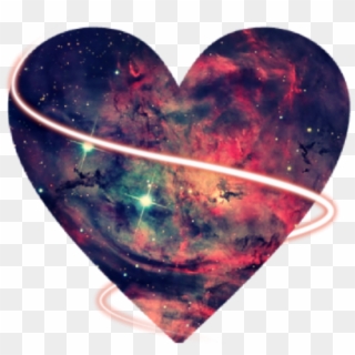 Galaxy Heart Png - Galaksi Warna Warni Keren, Transparent Png
