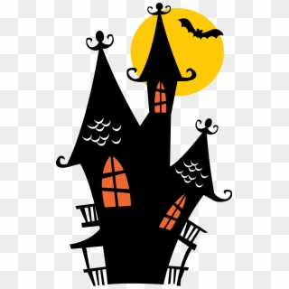 Halloween 4 - Haunted House Silhouette, HD Png Download