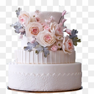 Download - Fondant Flower Wedding Cakes, HD Png Download