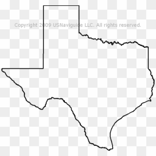 Texas Map Outline Png - Texas State Outline Transparent, Png Download