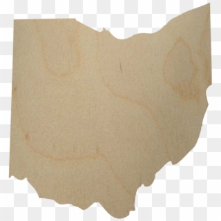 Wooden Ohio Cutout Shape - Outline Of Ohio In Grey, HD Png Download