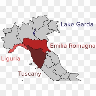 Italy Map Half - Map, HD Png Download