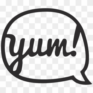 Yum Chat Bubble Metal Sign - Circle, HD Png Download
