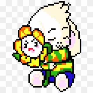 Asriel And Flowey - Pixel Art Undertale Asriel, HD Png Download