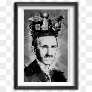 Nikola Tesla Poster - Picture Frame, HD Png Download