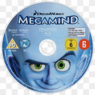 Megamind Bluray Disc Image - Megamind Dvd Cover, HD Png Download