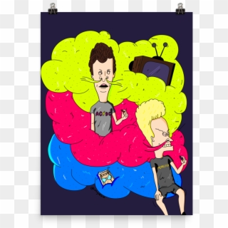 'cloudy Day With Beavis & Butthead' Poster - Beavis And Butthead Poster, HD Png Download