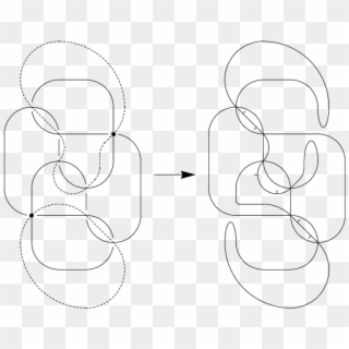 Using A Ccc To Turn A 2 Diagram Of A Knot Into A 3 - Drawing, HD Png Download