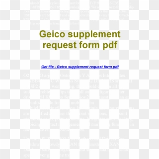 Get The Free Geico Supplement Form Online - Parallel, HD Png Download