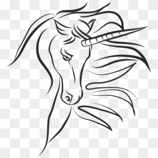 Unicornio Para Pintar - Unicorn Outline, HD Png Download