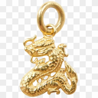Vintage 22k Gold Dragon Charm Found At Www - Pendant, HD Png Download