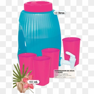 Kit Dispensador De Agua 4 Vasos, HD Png Download