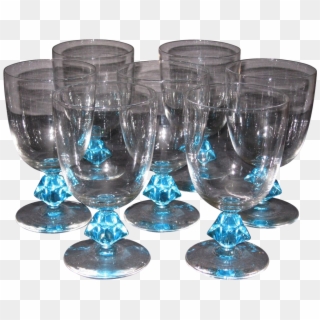 Bryce Aquarius Water Glasses, Crystal With Cerulean - Snifter, HD Png Download