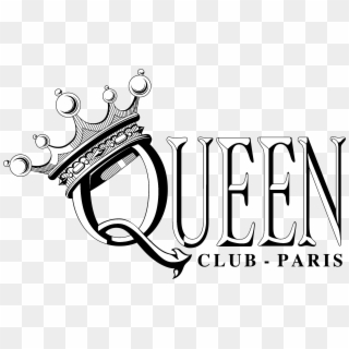 Queen Club Paris Logo Black And White - Queen Club Paris, HD Png Download