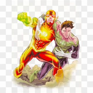 Hal Jordan Green Lantern And Barry Allen The Flash - Flash Green Lantern Corps, HD Png Download
