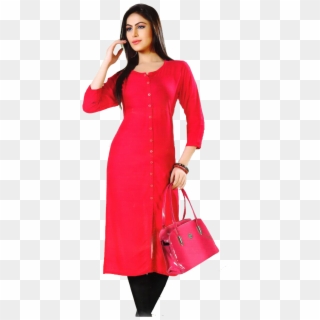 549 Inr Per Each Kurti - Czerwona Sukienka Z Wyciętymi Ramionami, HD Png Download