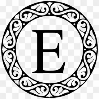 Letter E Monogram Clip Art - Letter F In A Circle, HD Png Download