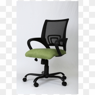 Office Chair In Black & Green Colour Lumber Design - Office Chair, HD Png Download