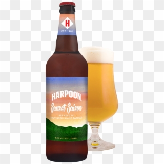 Sunset Saison 22 Oz Bottle And Glass, Pdf - Wheat Beer, HD Png Download