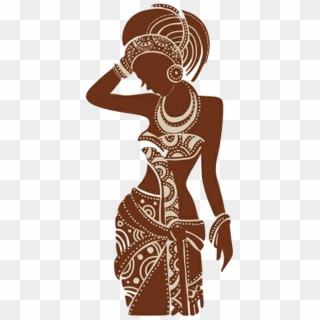 African Woman Silhouette Vector Free, HD Png Download