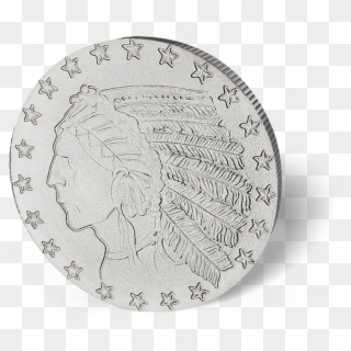 Picture Of 1 Oz Silver $5 Indian Design Round - Coin, HD Png Download