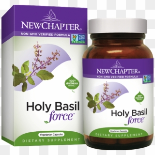 Holy Basil Force Bottle And Packaging - New Chapter Holy Basil, HD Png Download