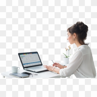 Professional Women With Laptop Png, Transparent Png