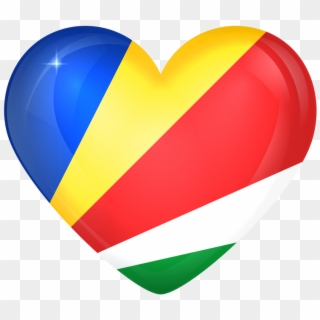 Seychelles Large Heart Flag - Heart, HD Png Download
