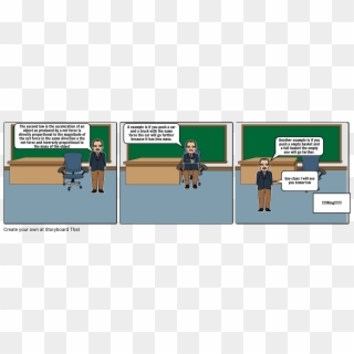 The Second Law Is The Acceleration Of An Object As - Storyboardthat Social Media, HD Png Download