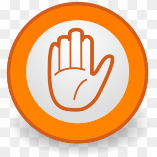 Commons Emblem Hand Orange - Don T Text And Drive Hand, HD Png Download