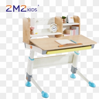 2m2kids Elfin Study Desk Top Grade Solid Wood Children - Adjustable Study Desk For Kids, HD Png Download