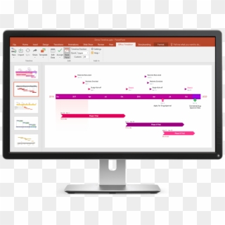 Free Online Timeline Maker Free Powerpoint Timeline - Computer Monitor, HD Png Download