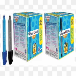 Paper Mate Inkjoy 100 Ball Pen / Black & Blue Pack - Carton, HD Png Download