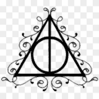 #tumblr #harry Potter #potter #blackandwhite #reliquias - Transparent Deathly Hallows Symbol, HD Png Download