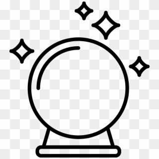 Crystal Ball, Computer Icons, Magic, Area, Monochrome, HD Png Download